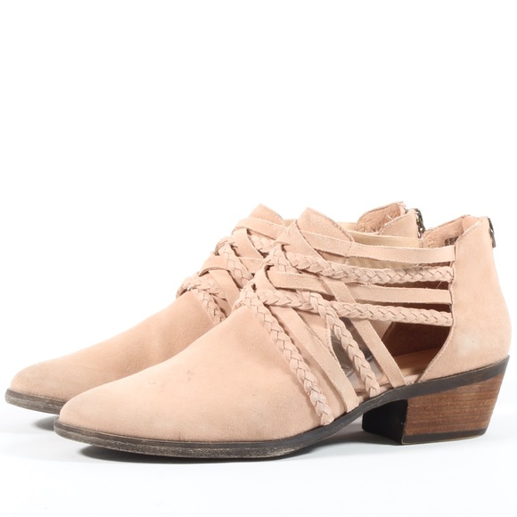 Caslon Shoes - Caslon Liam Braided Suede Ankle Booties Boots Sz 8